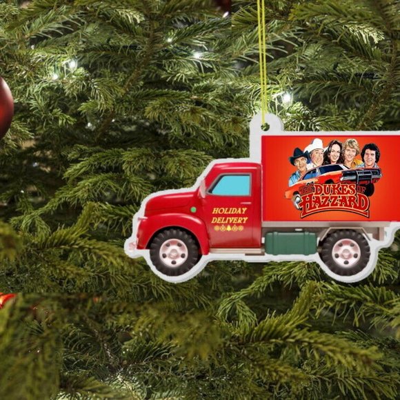 Dukes Of Hazzard Delivery Truck Holiday Christmas Tree Ornament - Picture 2 of 4